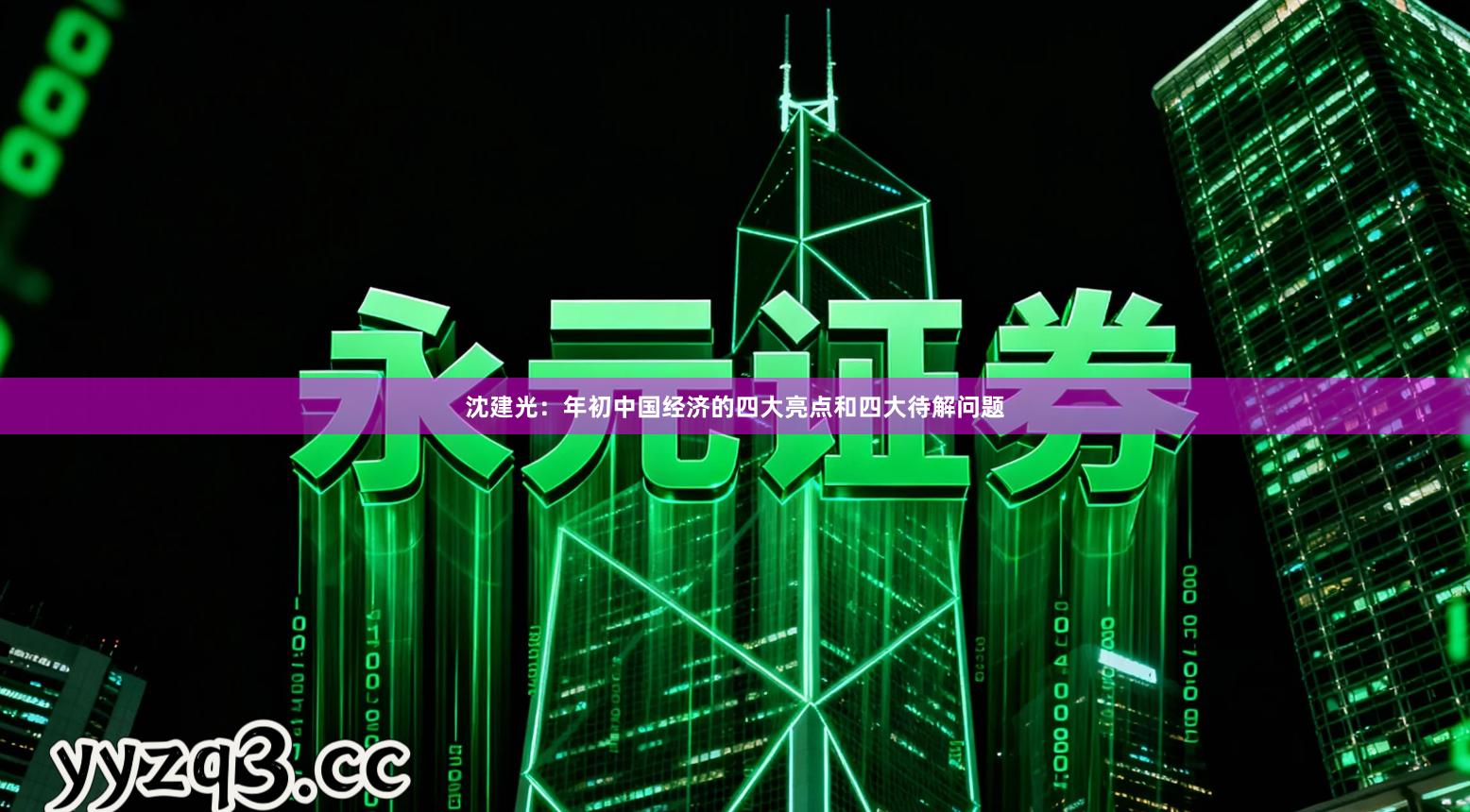 沈建光：年初中国经济的四大亮点和四大待解问题